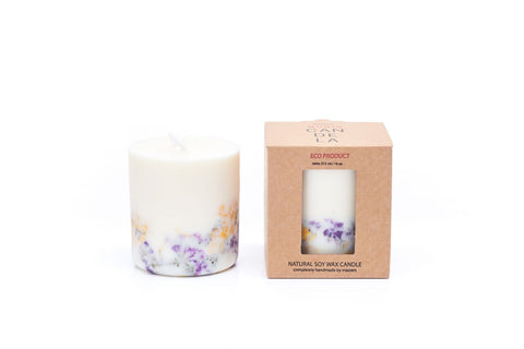 Wild Flowers Candle Munio Candela with packaging