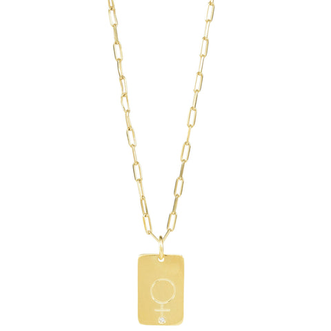 Tarot Necklace Empress Gold Vintage Chain